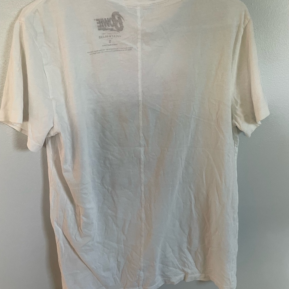 Lucky Brand White Bowie Graphic Tee men’s size small - Picture 4 of 4